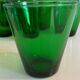 Transparent green glasses