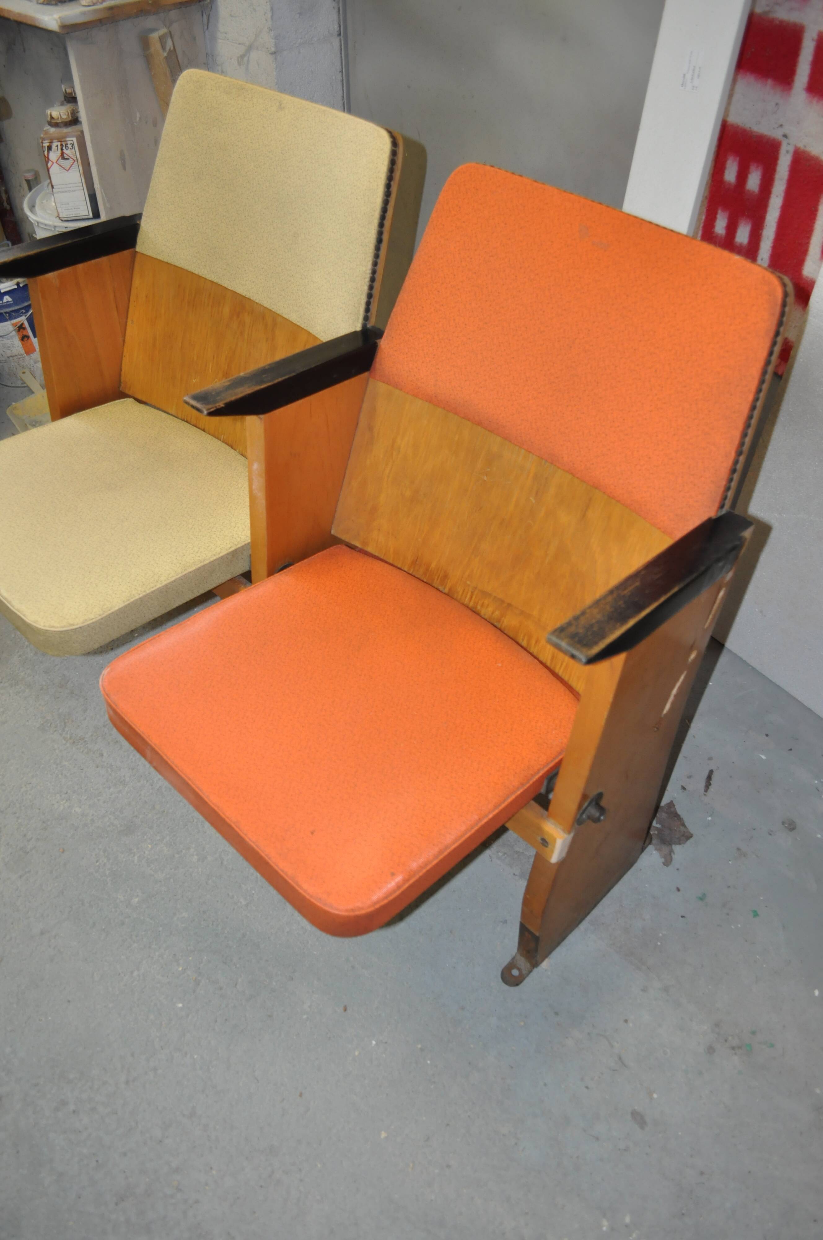 Mid century hungarian cinema seats, circa 1950s