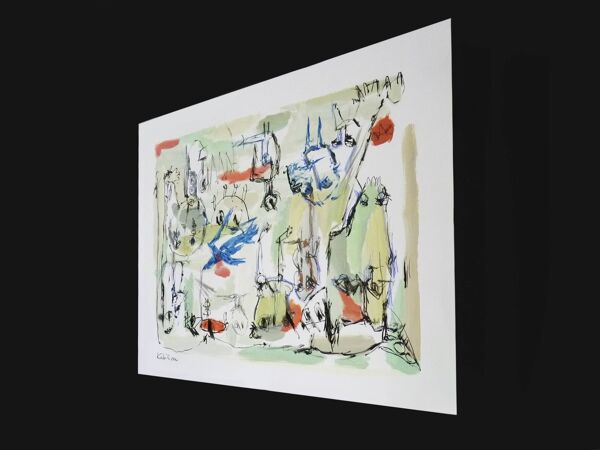 Technique mixte Art brut/Art figuratif/Art singulier signé Kabian 65X50 cm