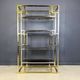 Vintage Italian brass and chrome wall unit, 1970s