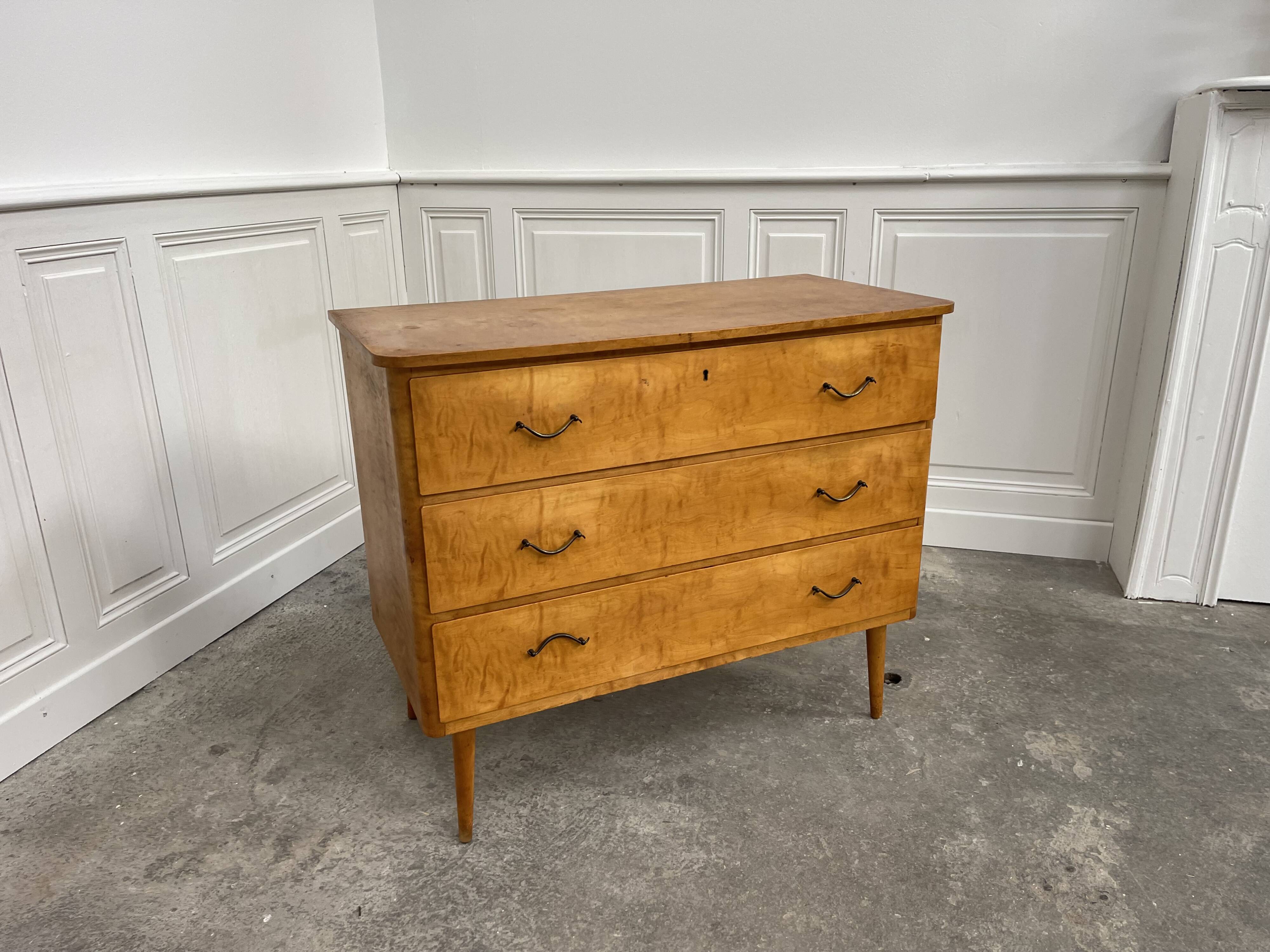 Small vintage Scandinavian chest of drawers
