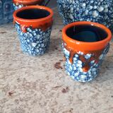 Vallauris sea foam ceramic liquor service