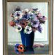 BURON Henri, Pastel still life bouquet of anemones signed around 1950