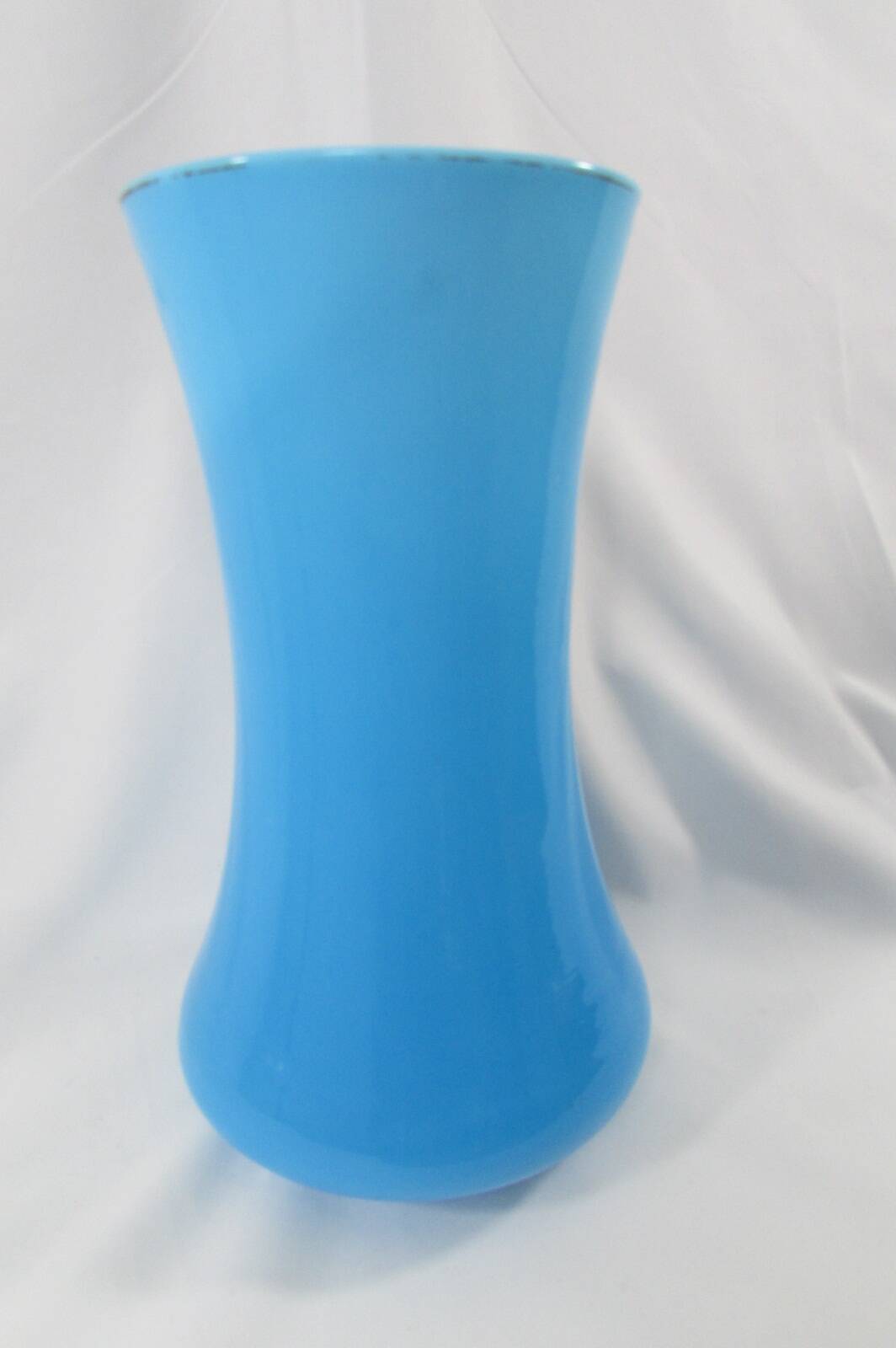 Blue opaline vase