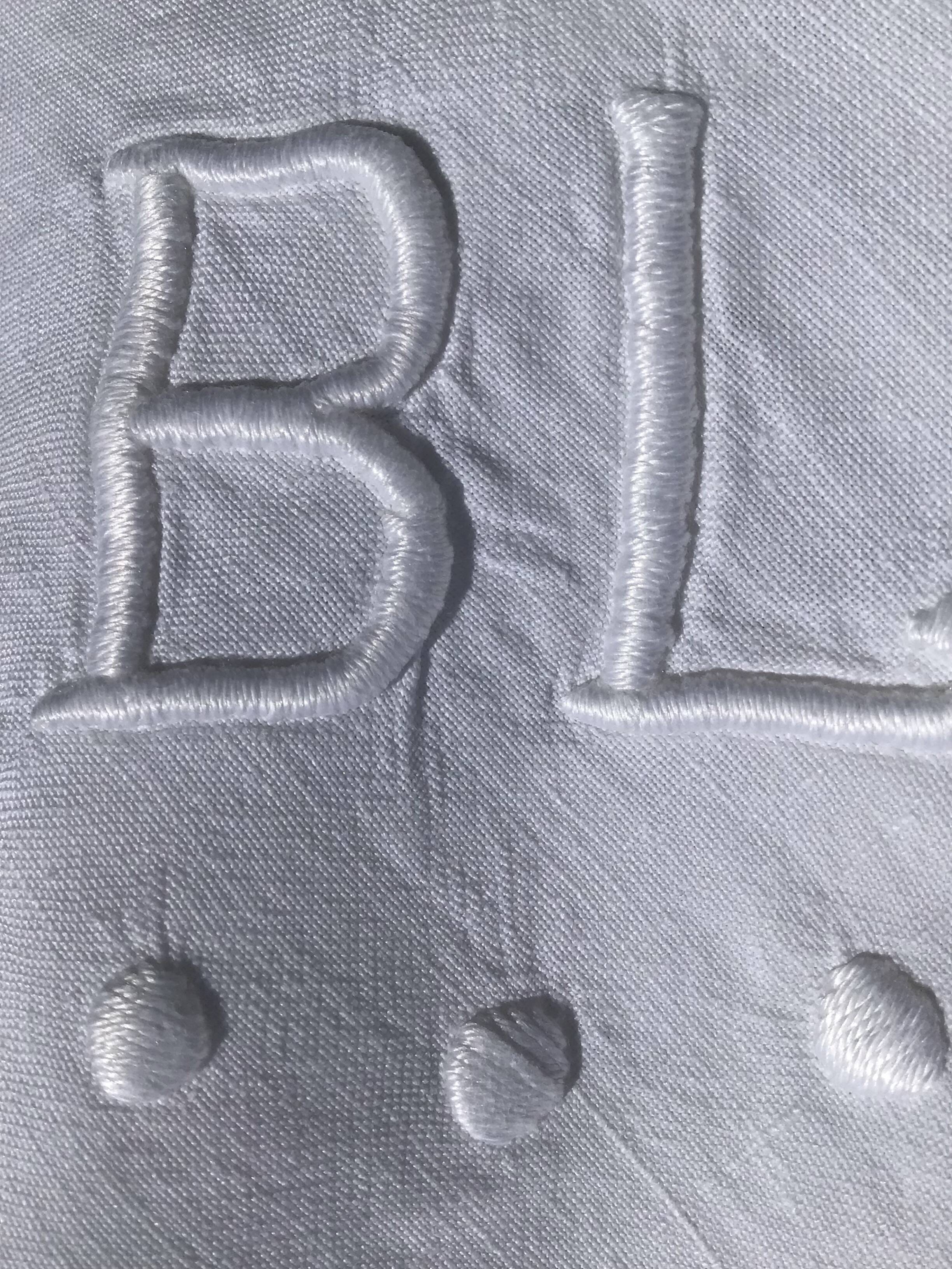 2 embroidered BL linen pillowcases, Venice day