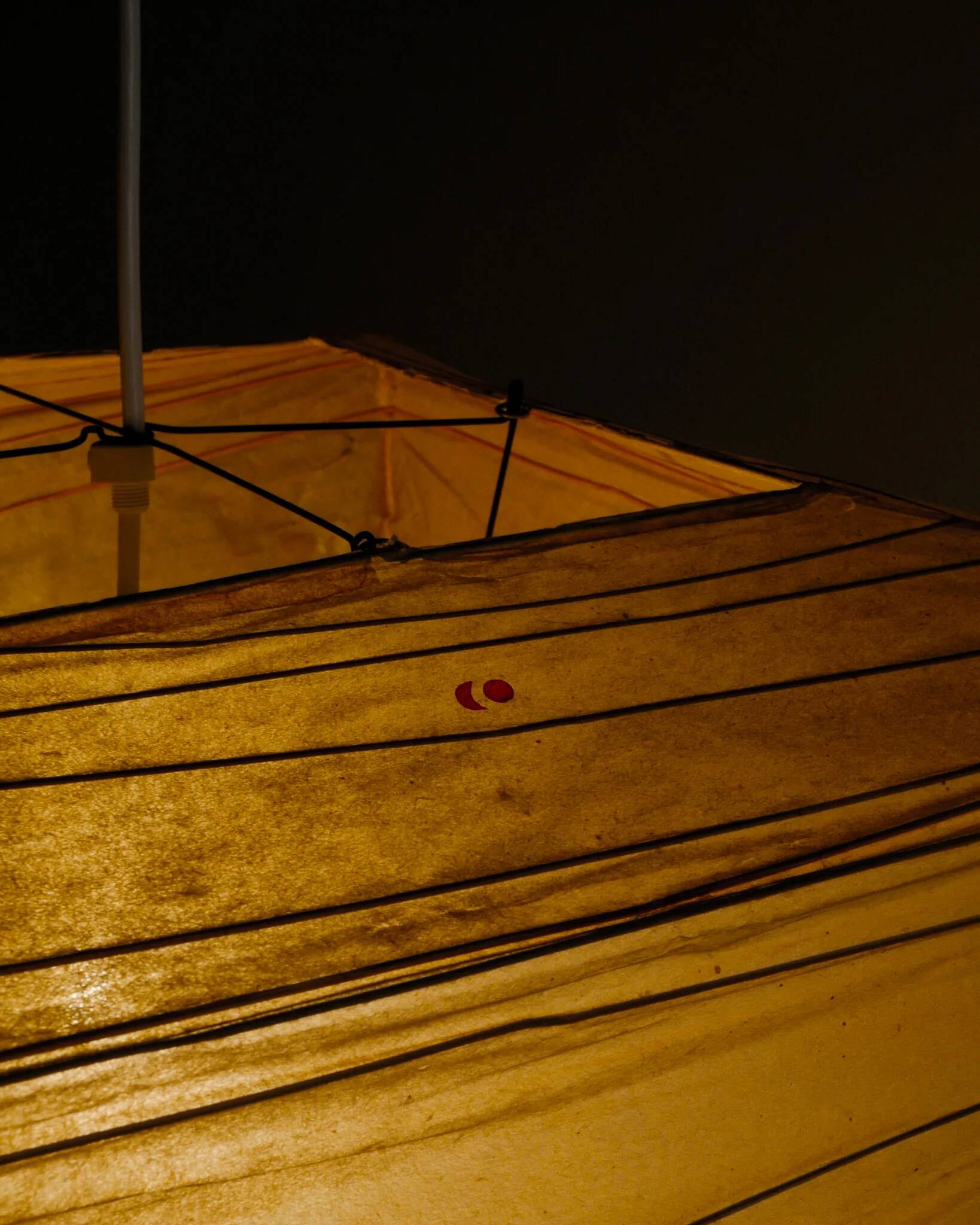 Vintage Mid Century "45X" Ceiling Paper Pendant Lamp Isamu Noguchi, 1970s