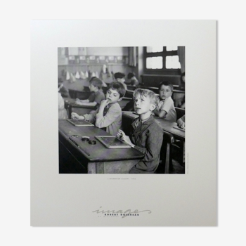 Reproduction photo de Robert Doisneau « L'information scolaire 1956 »