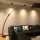 Lampadaire ouverture noir Cinna par Philippe Daney