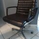 1970 vintage leather swivel office chair