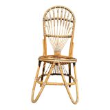 Bamboo and Rattan Chair by Dirk Van Sliedregt for Rohe Noordwolde