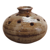 Vase for flower arrangements in pyrite stoneware