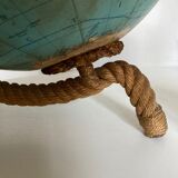 Lamp world map glass and rope 1960