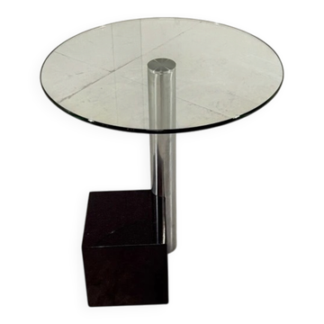Glass & marble side Hank Kwint, Netherlands 1980’s