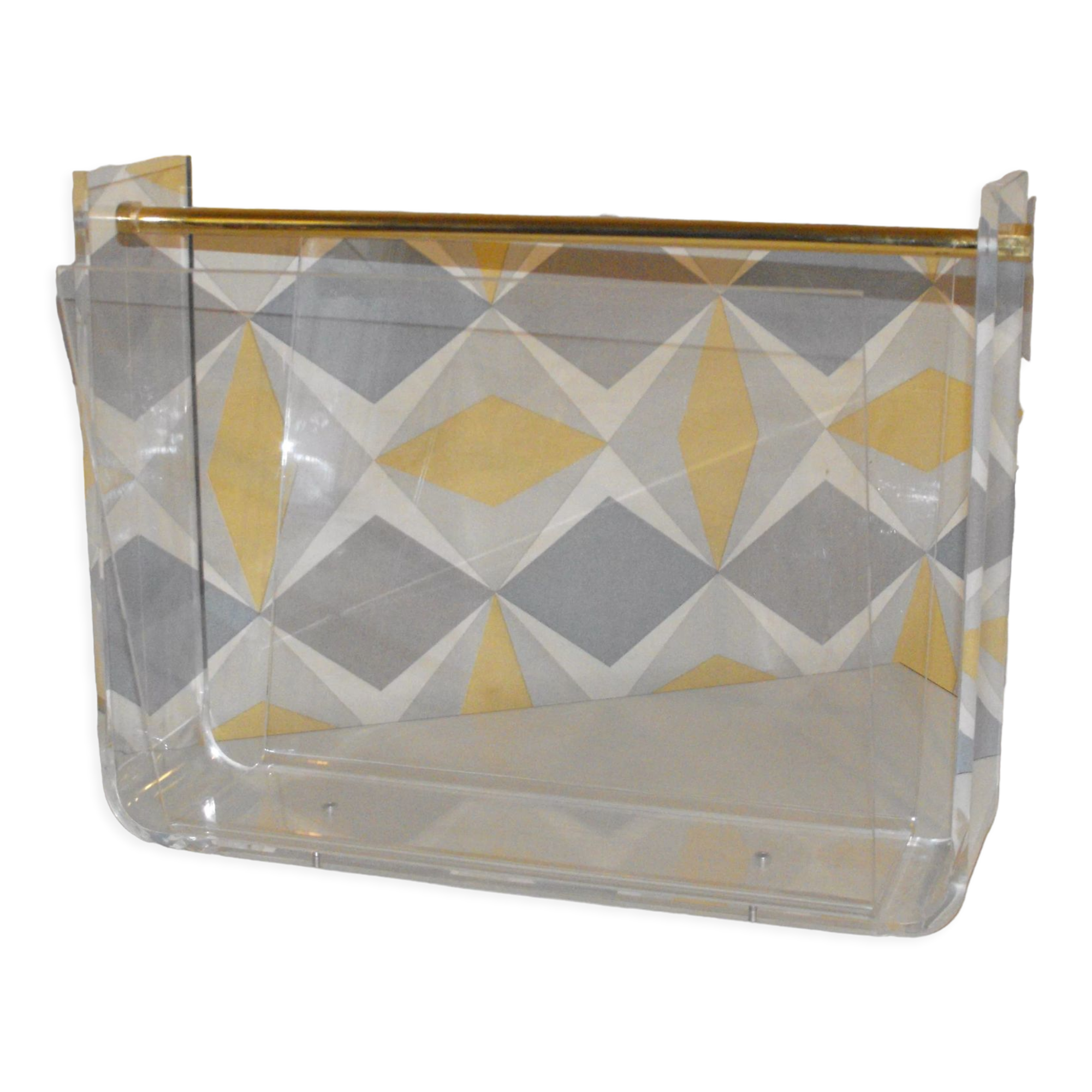 David Lange Plexiglas magazine racks .