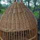 Antique rattan parrot cage 85 cm high