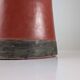 Red Terracotta Table Lamp with Metal Filigree, Vintage 1980s Design