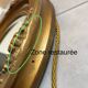 Oval gilt mirror and Art Deco trim