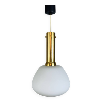 Scandinavian opaline brass suspension from the 1960s.