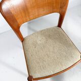 Niels Koefoed for Hornslet, 4 chairs / dining chairs, model '177', teak, 1960s, Denmark.