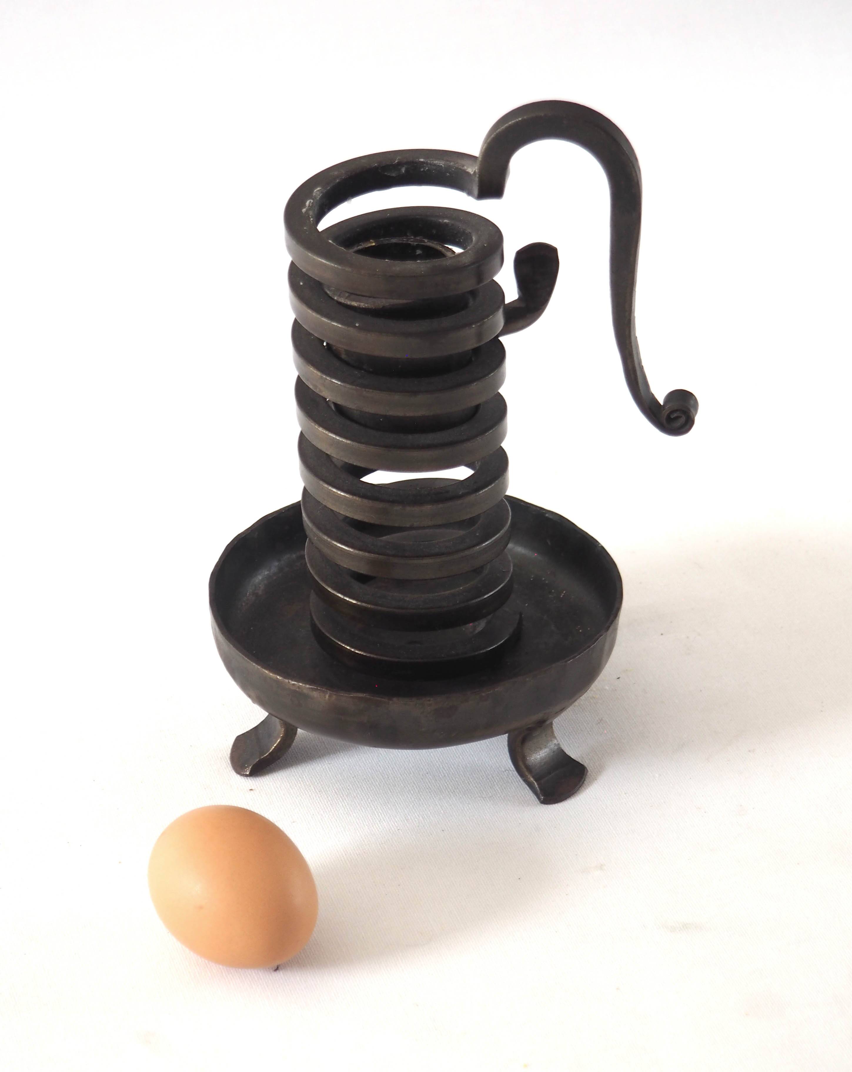 Wrought iron cellar rat candlestick
