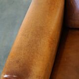Super rugged sheepskin leather armchair with a wonderfully rugged look
