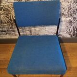 Thonet 1960s armchair in blue jersey