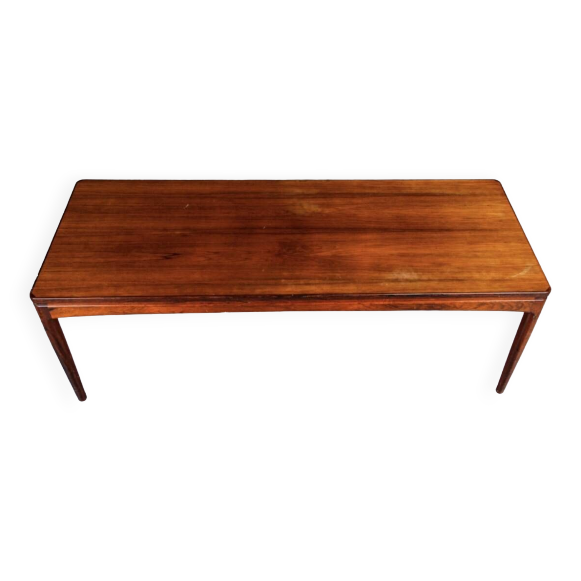 Table basse danoise vintage en palissandre par Ole Wanscher, 1970
