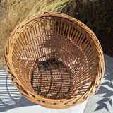 Wicker waste paper basket 1960