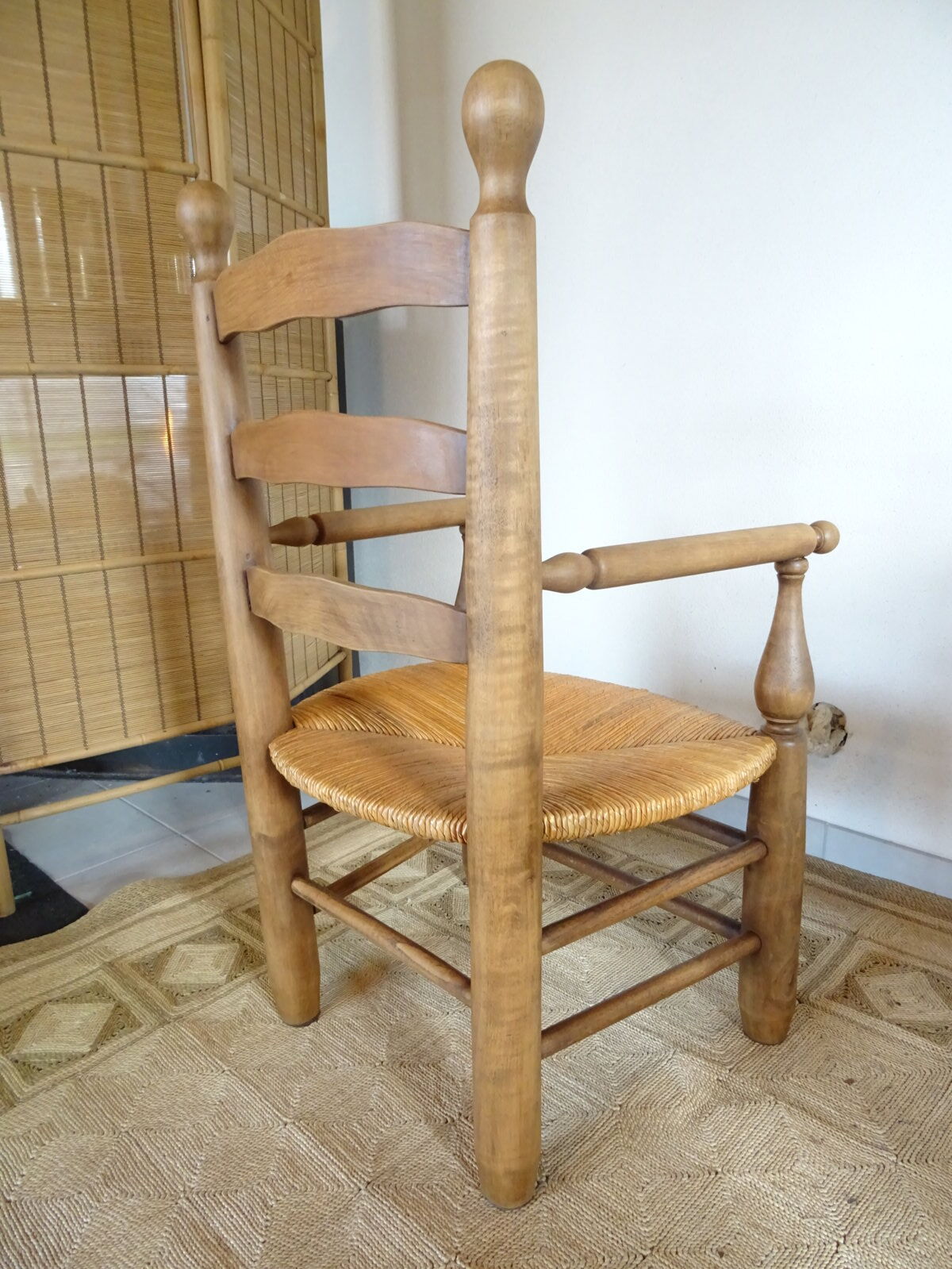Pair of mulched brutalist armchairs