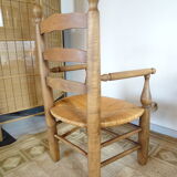 Pair of mulched brutalist armchairs