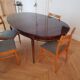 Louis XVI oval table in mahogany, 2 extensions