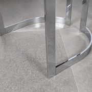 Postmodern chairs in chromed steel and red wood, set of 4, 1980s