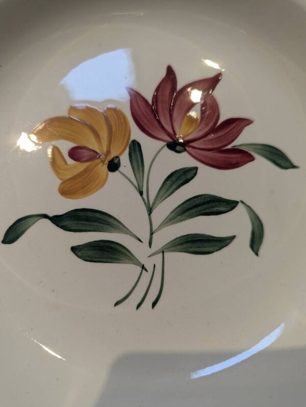 Lot 6 assiettes creuses anciennes Digoin Sarreguemines modèle Boby TBE