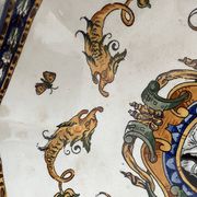 Plat, faïence de Gien, XIXème siècle, décor Renaissance