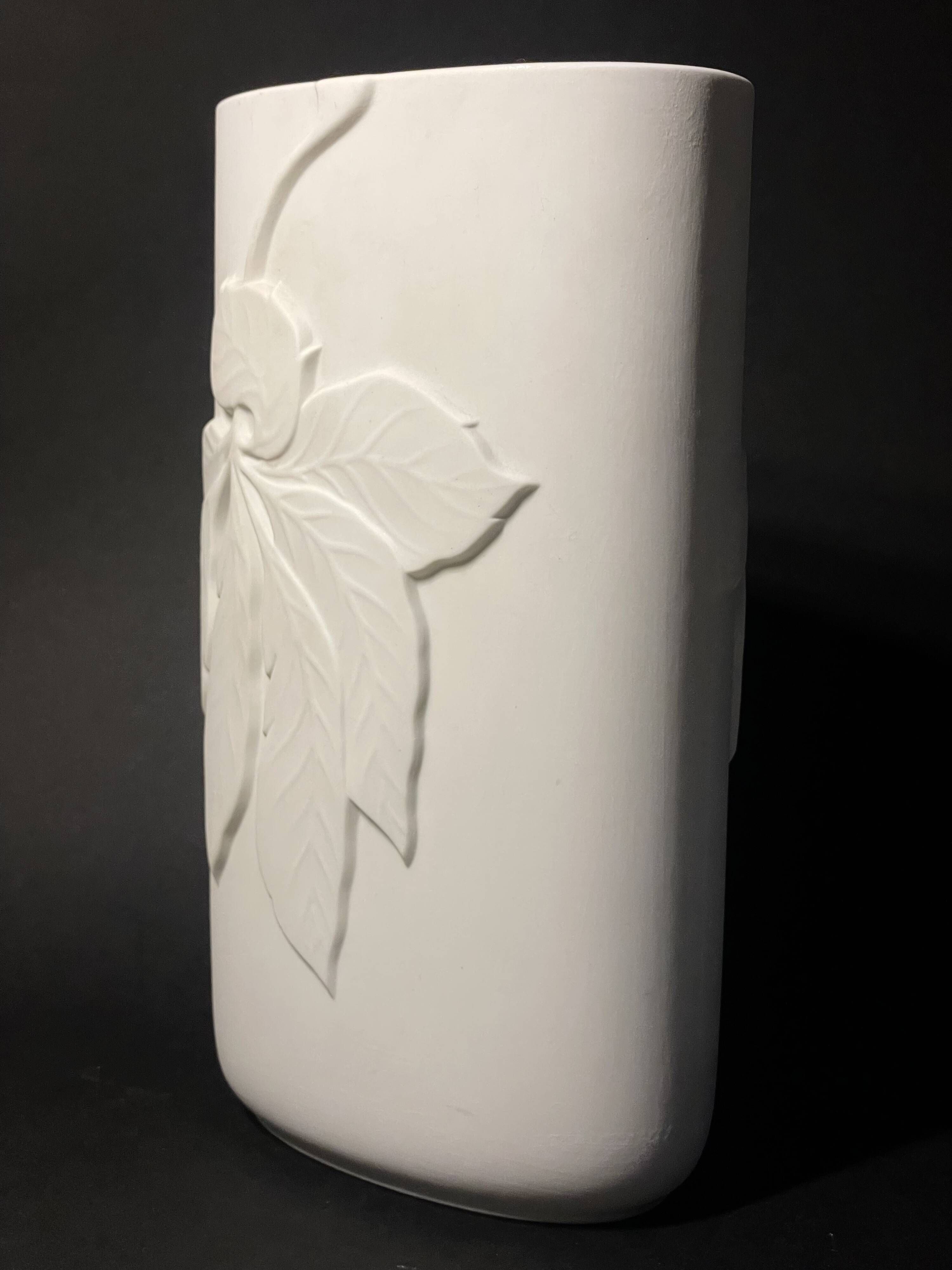 Vintage vase by Thomas Rosenthal, biscuit porcelain, Germany 1960s.