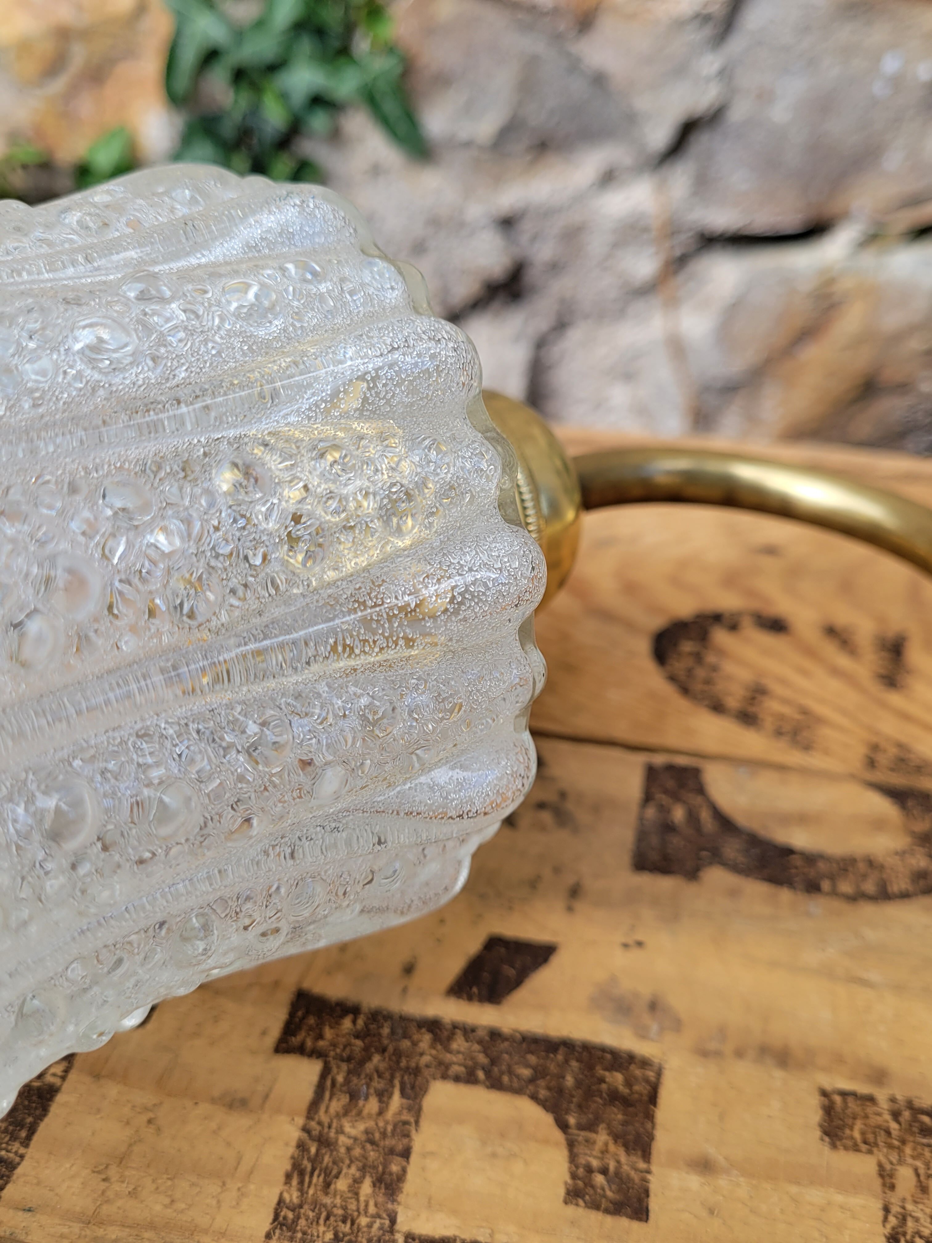 Brass and moulded glass sconce