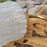 Brass and moulded glass sconce