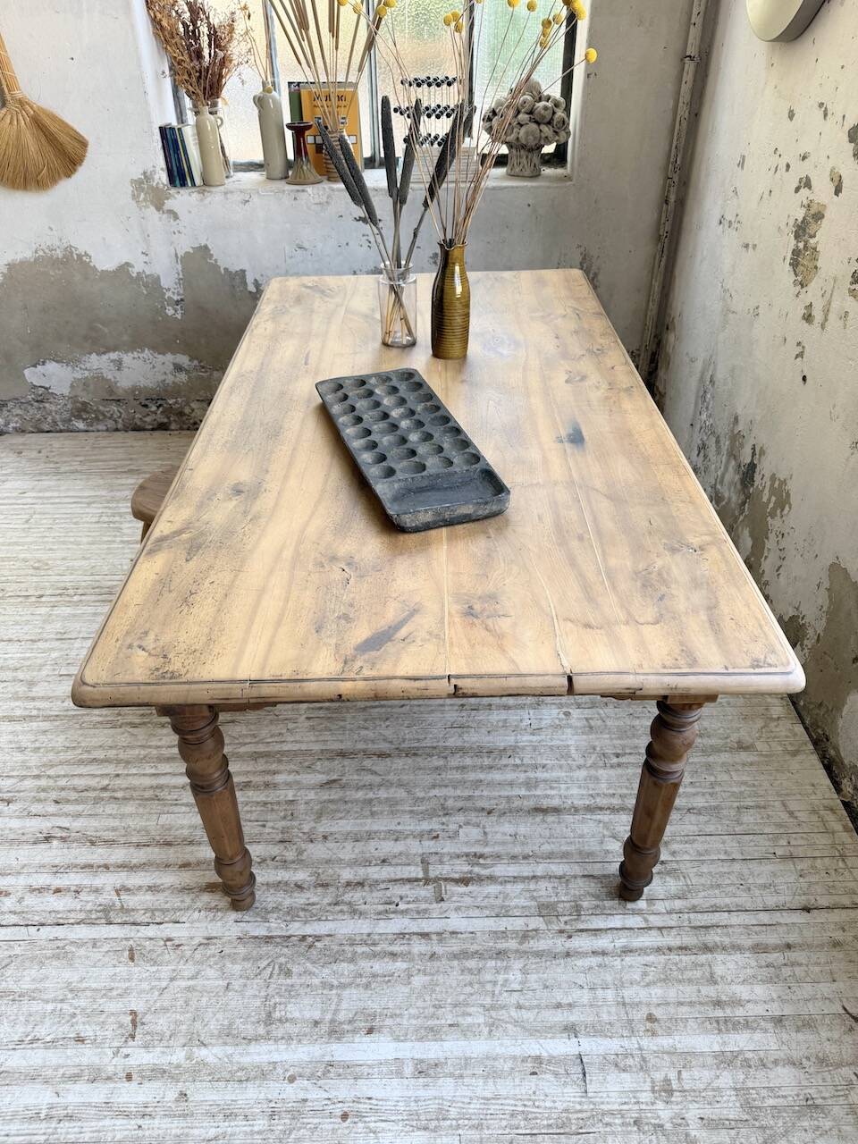 Walnut bistro farmhouse table 180cm