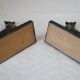 Dog bookends in black marble