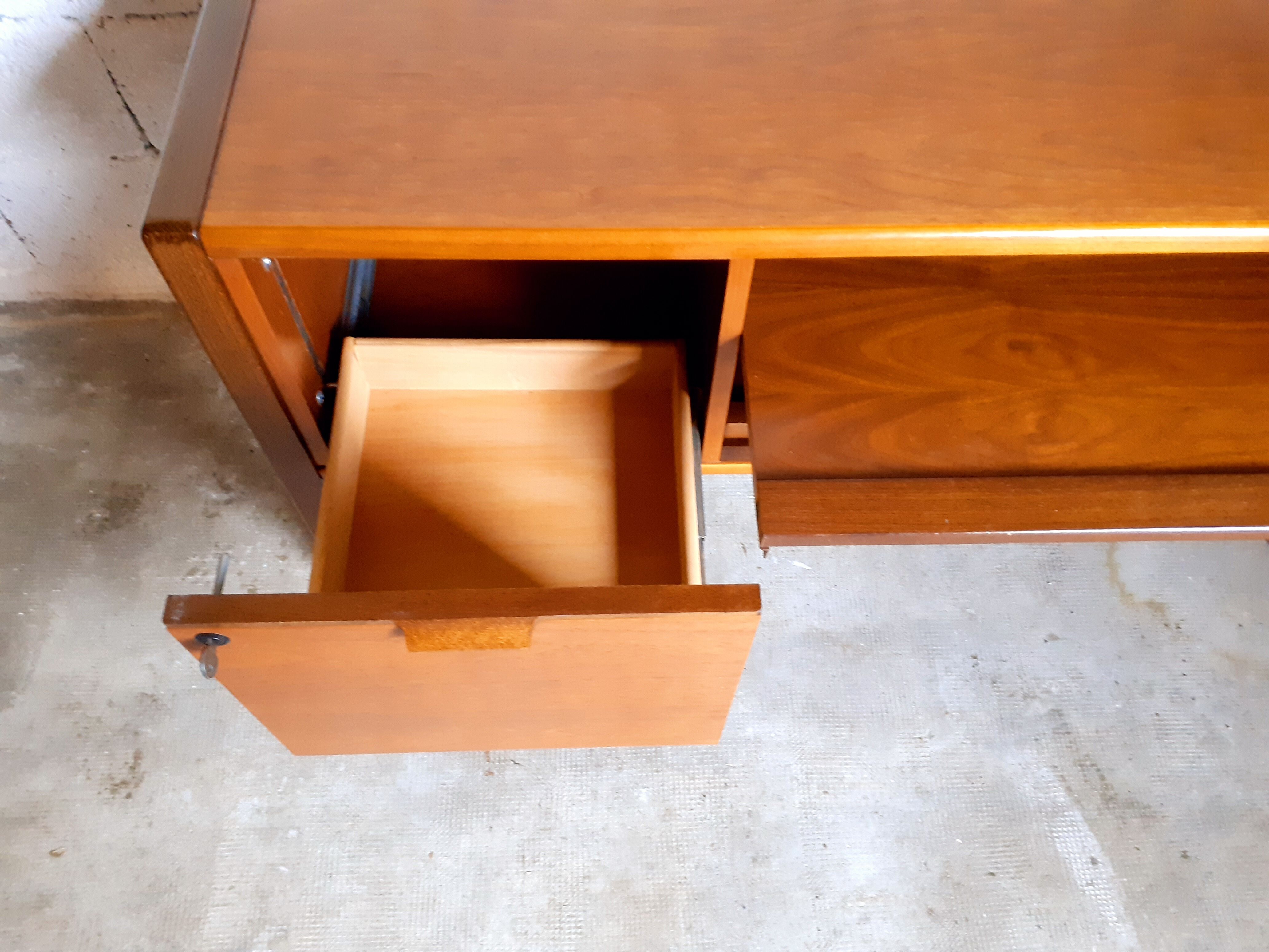 Vintage wooden storage row for office