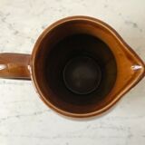 Glazed stoneware pitcher Digoin Sarreguemines 60s