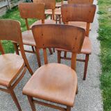 Set of 10 Thonet bistro chairs
