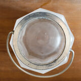 Pressed glass jar molded Etaleune Paris
