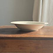 Lot d'un saladier et un plat circulaire frise marron vintage D28
