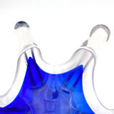 Hospodka Chřibská Crystal Bohême Blue Cobalt and Opaline Cup Circa 60
