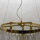 Murano Glass Rod Brass Light Pendant 1980’s