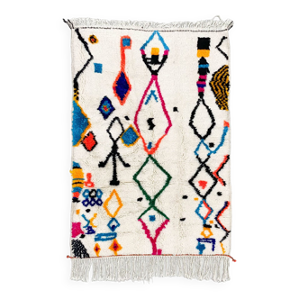 Azilal Moroccan Berber rug with colorful patterns 1.47x0.97m