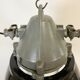 Dark grey explosion proof lamp with black enameled shade, 1970s