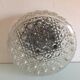 Plafonnier rond en verre bullé vintage années 60 70