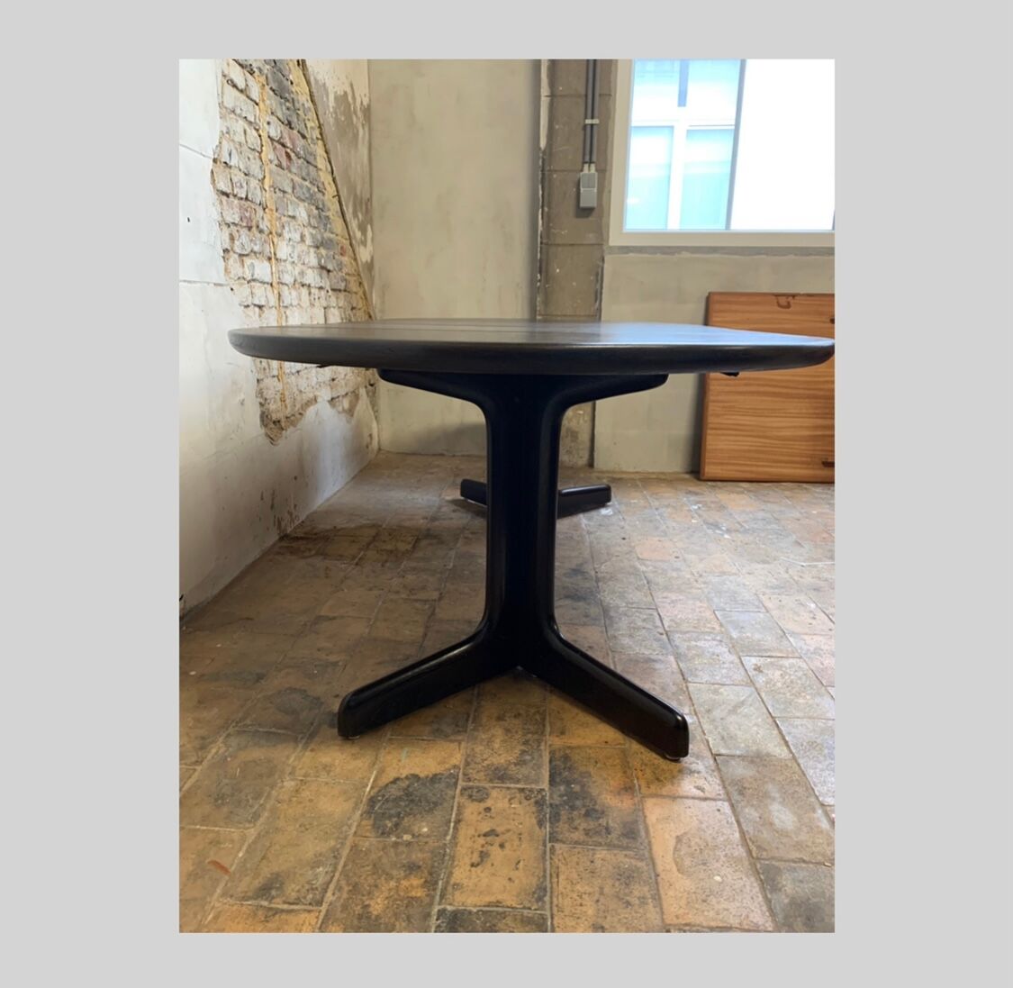 Dark wood extendable dining table, 1970s